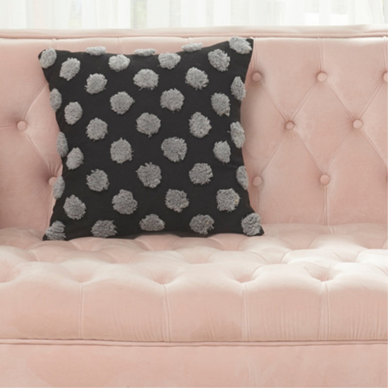 HKM-238035 Moroccan Tufted Dots Pillow Cover - Modern Simple Design, Various Colors, 45x45cm