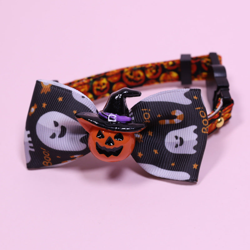 HKM-238099 Versatile Pet Collar for Cats and Dogs with Safety Buckle - Halloween and Easter Designs