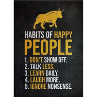 HKM-238163 Calligraphy Canvas Art - Stock Trading Inspirational Quotes - Frameless Painting Core - Multiple Sizes Available