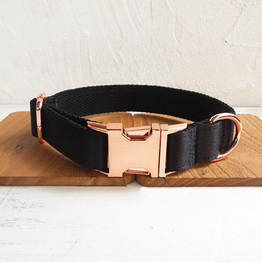 HKM-238227 Durable Black Polyester Dog Collar for Everyday Use