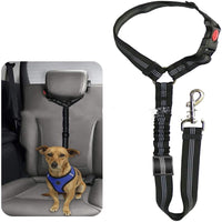 HKM-238227 Elastic Reflective Dog Car Harness with Nylon Leash and Ring for Safe Travel