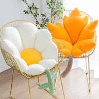 HKM-238355 Maple Leaf Shaped Down Cotton Cushion for Sofa and Chair - Soft Plush Pillow in Various Colors