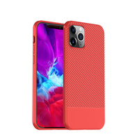 HKM-238483 Carbon Fiber Anti-Fall Mobile Phone Case for iPhone Models