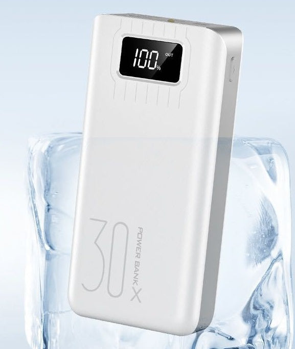 HKM-238611 30000mAh High-Capacity Power Bank with LCD Display and LED Light