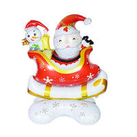 HKM-238803 3D Christmas Balloon Set - Santa and Snowman Decorative Party Balloons for Festive Celebrations