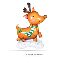 HKM-238803 3D Christmas Balloon Set - Santa and Snowman Decorative Party Balloons for Festive Celebrations