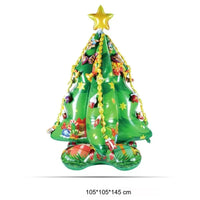 HKM-238803 3D Christmas Balloon Set - Santa and Snowman Decorative Party Balloons for Festive Celebrations
