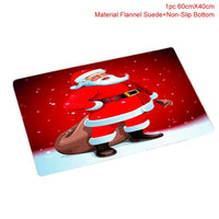 HKM-238995 Christmas Bathroom Set with Shower Curtain, Toilet Seat Cover, and Floor Mats