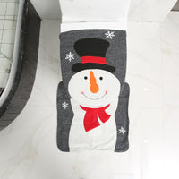 HKM-238995 Christmas Bathroom Set with Shower Curtain, Toilet Seat Cover, and Floor Mats