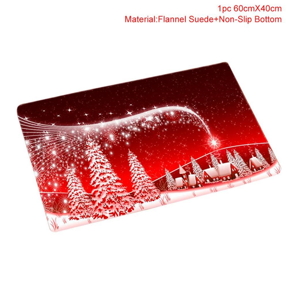 HKM-238995 Christmas Bathroom Set with Shower Curtain, Toilet Seat Cover, and Floor Mats