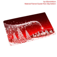 HKM-238995 Christmas Bathroom Set with Shower Curtain, Toilet Seat Cover, and Floor Mats