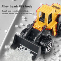 HKM-239187 1/64 Scale Diecast Engineering Vehicles Set - Excavators & Dozers for Construction Play