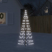 HKM-239187 LED Christmas Tree Decoration for Flagpole - 200 Warm White Lights, 180 cm Height, 8 Lighting Effects