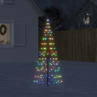 HKM-239187 LED Christmas Tree Decoration for Flagpole - 200 Warm White Lights, 180 cm Height, 8 Lighting Effects