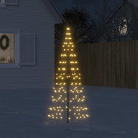 HKM-239187 LED Christmas Tree Decoration for Flagpole - 200 Warm White Lights, 180 cm Height, 8 Lighting Effects