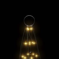 HKM-239187 LED Christmas Tree Decoration for Flagpole - 200 Warm White Lights, 180 cm Height, 8 Lighting Effects