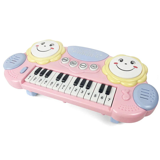 HKM-239379 Multi-Functional Cartoon Electronic Keyboard and Drum Toy for Kids 0-14 Years