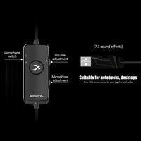 HKM-239443 Siberian V20 Gaming Headset with USB and 3.5mm Connectors, 50mm Speakers, 7-Color Lighting and Inline Controls