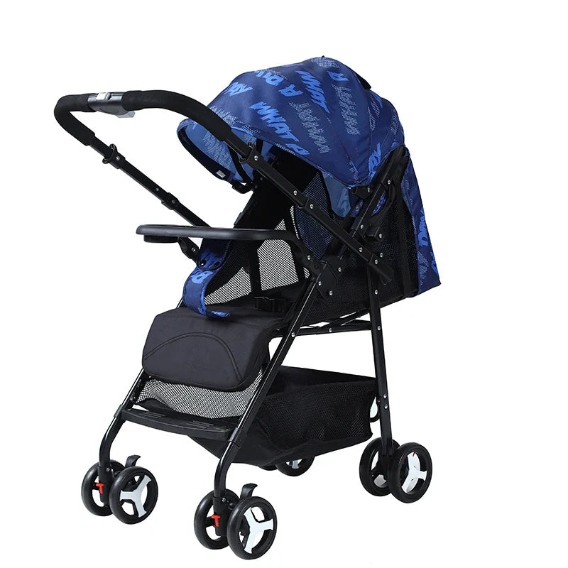 KTX-239571 4-Wheel Suspension Baby Stroller with Food Tray for Comfortable Outings