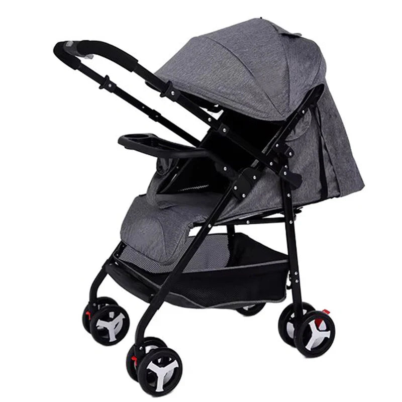 KTX-239571 4-Wheel Suspension Baby Stroller with Food Tray for Comfortable Outings