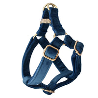 HKM-239571 Flannel Gold Buckle Adjustable Dog Harness with Leash - Multiple Sizes Available