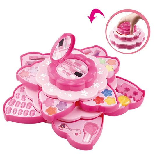 KTX-239635 Pretend Makeup Play Set for Girls - Lipsticks, Lip Gloss, Nail Polish, and Brushes in Retail Package