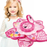 HKM-239635 Pretend Makeup Play Set for Girls - Lipsticks, Lip Gloss, Nail Polish, and Brushes in Retail Package