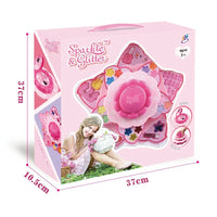 HKM-239635 Pretend Makeup Play Set for Girls - Lipsticks, Lip Gloss, Nail Polish, and Brushes in Retail Package