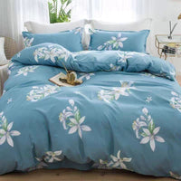 HKM-239699 Skin-Friendly Polyester Quilt Cover Set in Striped and Geometric Patterns - Various Sizes Available