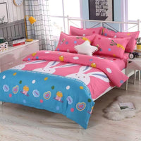 HKM-239699 Skin-Friendly Polyester Quilt Cover Set in Striped and Geometric Patterns - Various Sizes Available