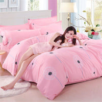 HKM-239699 Skin-Friendly Polyester Quilt Cover Set in Striped and Geometric Patterns - Various Sizes Available