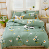 HKM-239699 Skin-Friendly Polyester Quilt Cover Set in Striped and Geometric Patterns - Various Sizes Available