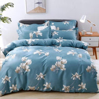 HKM-239699 Skin-Friendly Polyester Quilt Cover Set in Striped and Geometric Patterns - Various Sizes Available