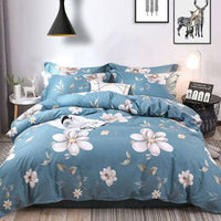 HKM-239699 Skin-Friendly Polyester Quilt Cover Set in Striped and Geometric Patterns - Various Sizes Available