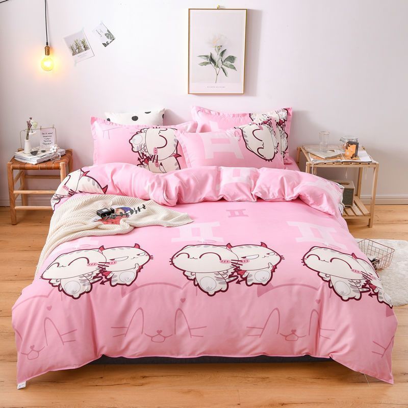 HKM-239699 Skin-Friendly Polyester Quilt Cover Set in Striped and Geometric Patterns - Various Sizes Available