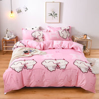 HKM-239699 Skin-Friendly Polyester Quilt Cover Set in Striped and Geometric Patterns - Various Sizes Available