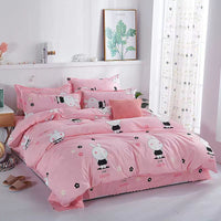 HKM-239699 Skin-Friendly Polyester Quilt Cover Set in Striped and Geometric Patterns - Various Sizes Available