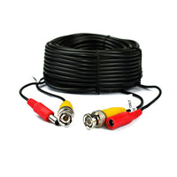 HKM-239763 DC Power Video Integrated Cable with BNC Connectors for Security Cameras - 5M Black, Copper-Clad Aluminum Wire