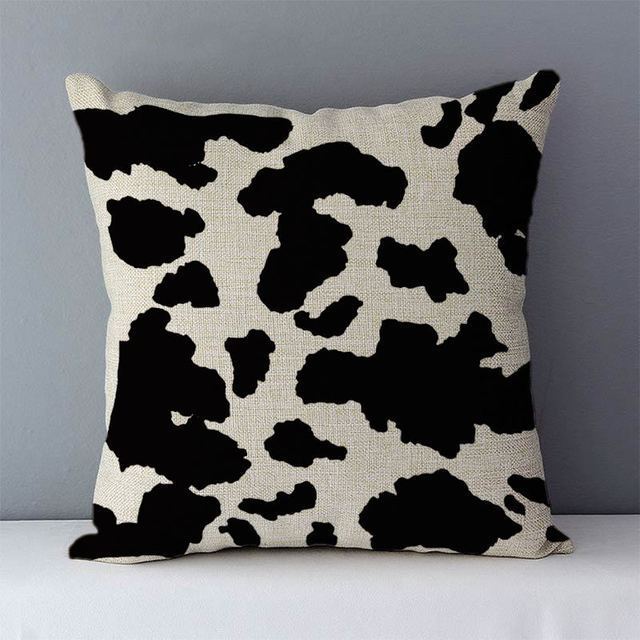 HKM-239763 Geometric Abstract Linen Throw Pillow Cover for Modern Home Decor