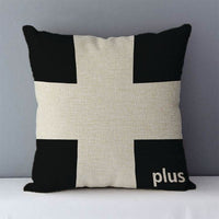 HKM-239763 Geometric Abstract Linen Throw Pillow Cover for Modern Home Decor