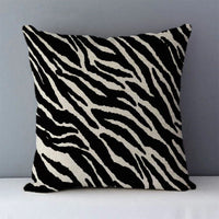 HKM-239763 Geometric Abstract Linen Throw Pillow Cover for Modern Home Decor