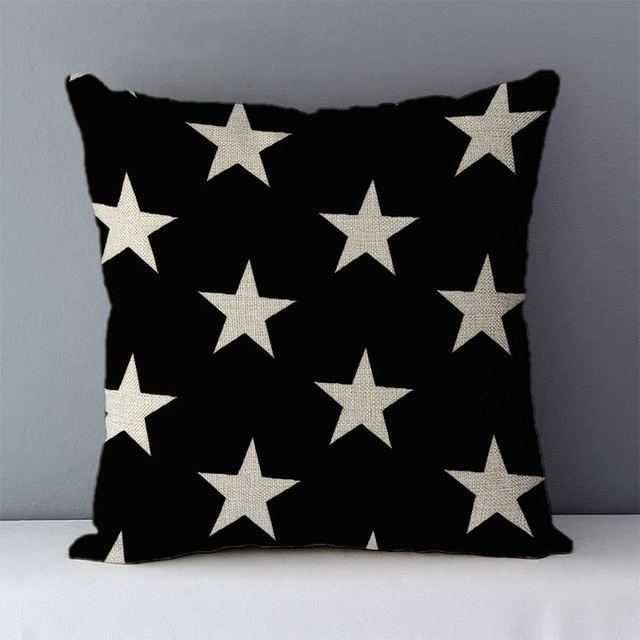 HKM-239763 Geometric Abstract Linen Throw Pillow Cover for Modern Home Decor