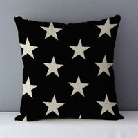 HKM-239763 Geometric Abstract Linen Throw Pillow Cover for Modern Home Decor
