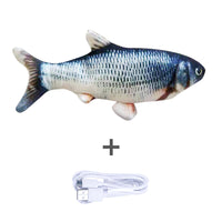 HKM-239827 Electric Jumping Fish Toy for Cats - Safe, Interactive Simulation Pet Playmate with USB Charging