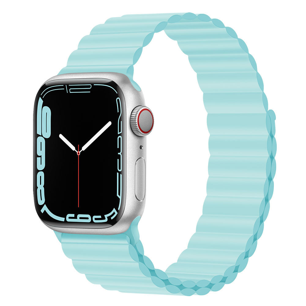 HKM-239891 Silicone Loop Magnetic Watch Strap for Apple - Various Colors and Sizes
