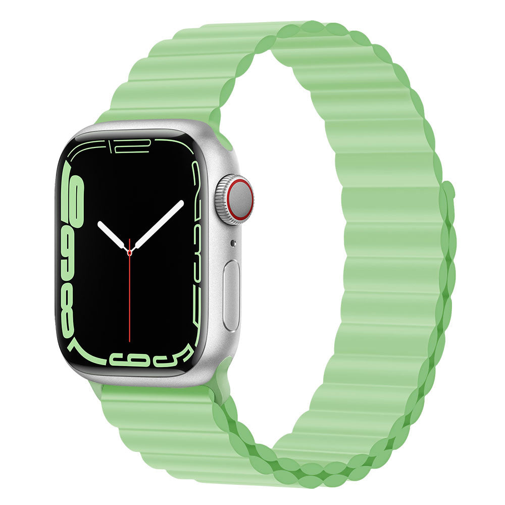 HKM-239891 Silicone Loop Magnetic Watch Strap for Apple - Various Colors and Sizes