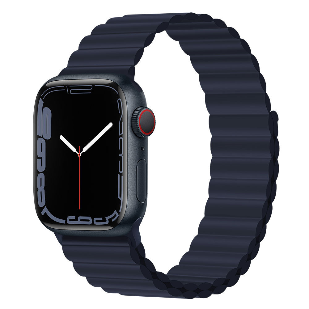 HKM-239891 Silicone Loop Magnetic Watch Strap for Apple - Various Colors and Sizes