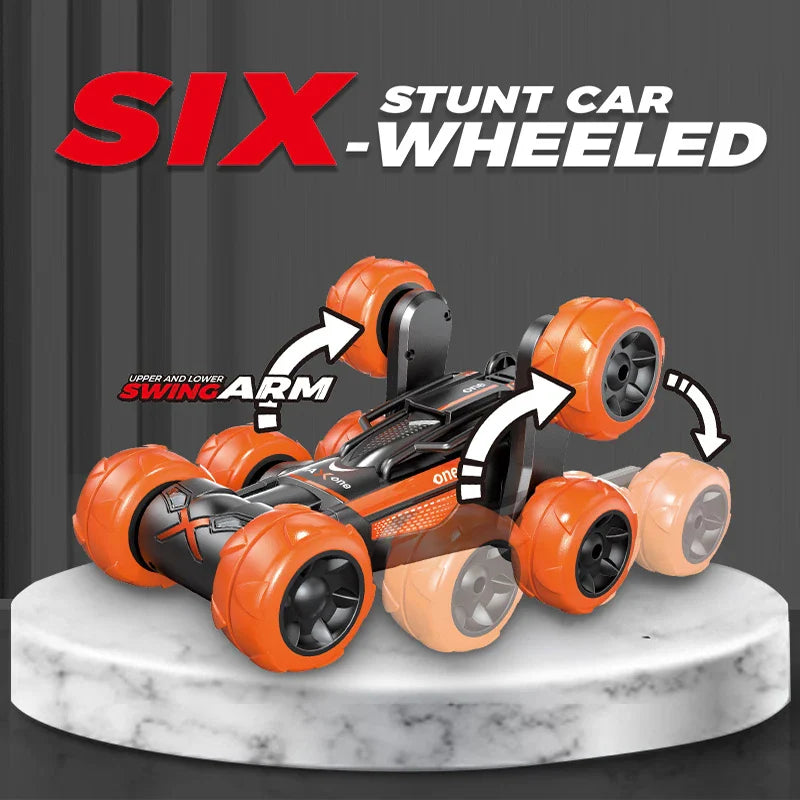 HKM-239955 6-Wheel Stunt RC Car with 2.4GHz Remote Control for Kids - Transformer Toy for Indoor and Outdoor Fun