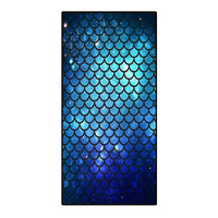 HKM-239955 Microfiber Mermaid-Print Bath Towel - Quick-Drying & Lightweight Rectangular Design