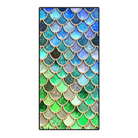 HKM-239955 Microfiber Mermaid-Print Bath Towel - Quick-Drying & Lightweight Rectangular Design